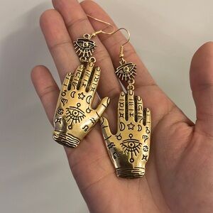 Palm reader earrings